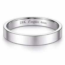 Load image into Gallery viewer, 18K White Gold Medium Flat Court Wedding Ring - Rings
