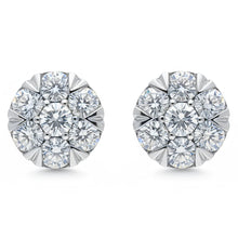 Load image into Gallery viewer, Cluster Diamond Stud Earrings - Earrings
