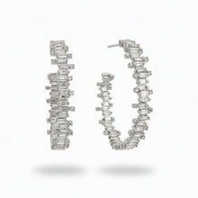 Load image into Gallery viewer, Diamond Baguette Earrings - Earrings
