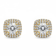 Load image into Gallery viewer, Diamond Double Halo Stud Earrings - Earrings

