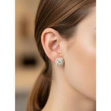 Load image into Gallery viewer, Diamond Double Halo Stud Earrings - Earrings
