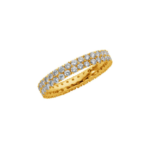 Diamond Double Row Eternity Band - Ring
