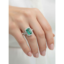 Load image into Gallery viewer, Diamond Emerald Ring - Rings
