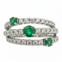 Load image into Gallery viewer, Diamond Emerald Ring - Rings
