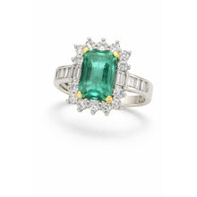 Load image into Gallery viewer, Diamond Emerald Ring - Rings
