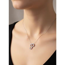 Load image into Gallery viewer, Diamond Initial Necklace - Necklace
