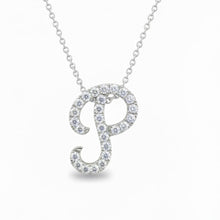 Load image into Gallery viewer, Diamond Initial Necklace - Necklace

