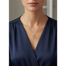 Load image into Gallery viewer, Diamond Initial Necklace - Necklace
