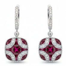 Load image into Gallery viewer, Diamond Ruby Earrings - Earrings
