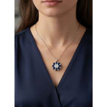 Load image into Gallery viewer, Diamond Sapphire Necklace - Necklaces
