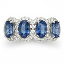 Load image into Gallery viewer, Diamond Sapphire Ring - Rings
