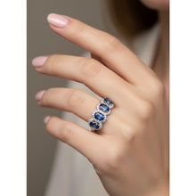 Load image into Gallery viewer, Diamond Sapphire Ring - Rings
