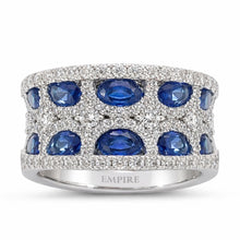 Load image into Gallery viewer, Diamond Sapphire Ring - Rings
