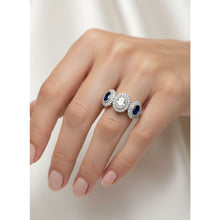Load image into Gallery viewer, Diamond Sapphire Ring - Rings
