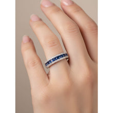 Load image into Gallery viewer, Diamond Sapphire Ring - Rings
