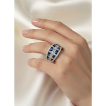Load image into Gallery viewer, Diamond Sapphire Ring - Rings
