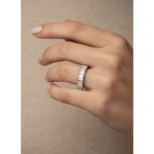 Load image into Gallery viewer, Emerald Cut Diamond Eternity Ring - Rings
