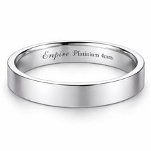 Load image into Gallery viewer, Platinum Medium Flat Court Wedding Rings - Rings
