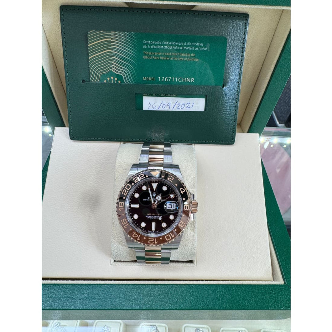 Pre-Owned Rolex GMT-Master II Rose Gold Rootbeer Watch