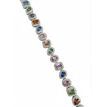 Load image into Gallery viewer, Rainbow Diamond Tennis Bracelet - Bracelet
