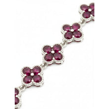 Load image into Gallery viewer, Ruby Clover Style Bracelet - Bracelet

