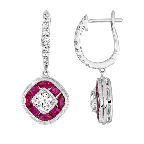 Ruby Diamond Earring - Earring