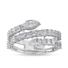 Load image into Gallery viewer, Snake Baguette Diamond Ring - Ring
