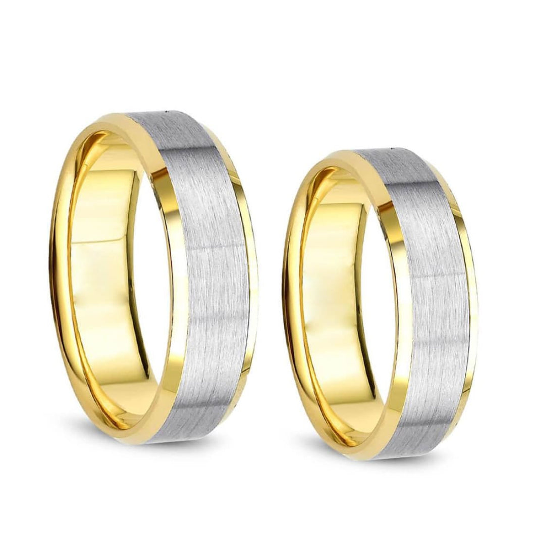 2 Tone Wedding Bands - Jewelry