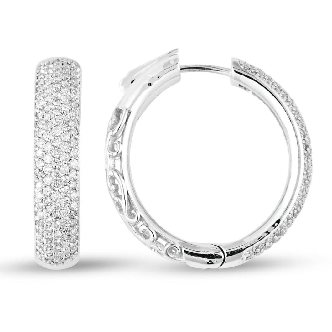 5 Row Diamond Hoop Earring - Empire Fine Jewellers