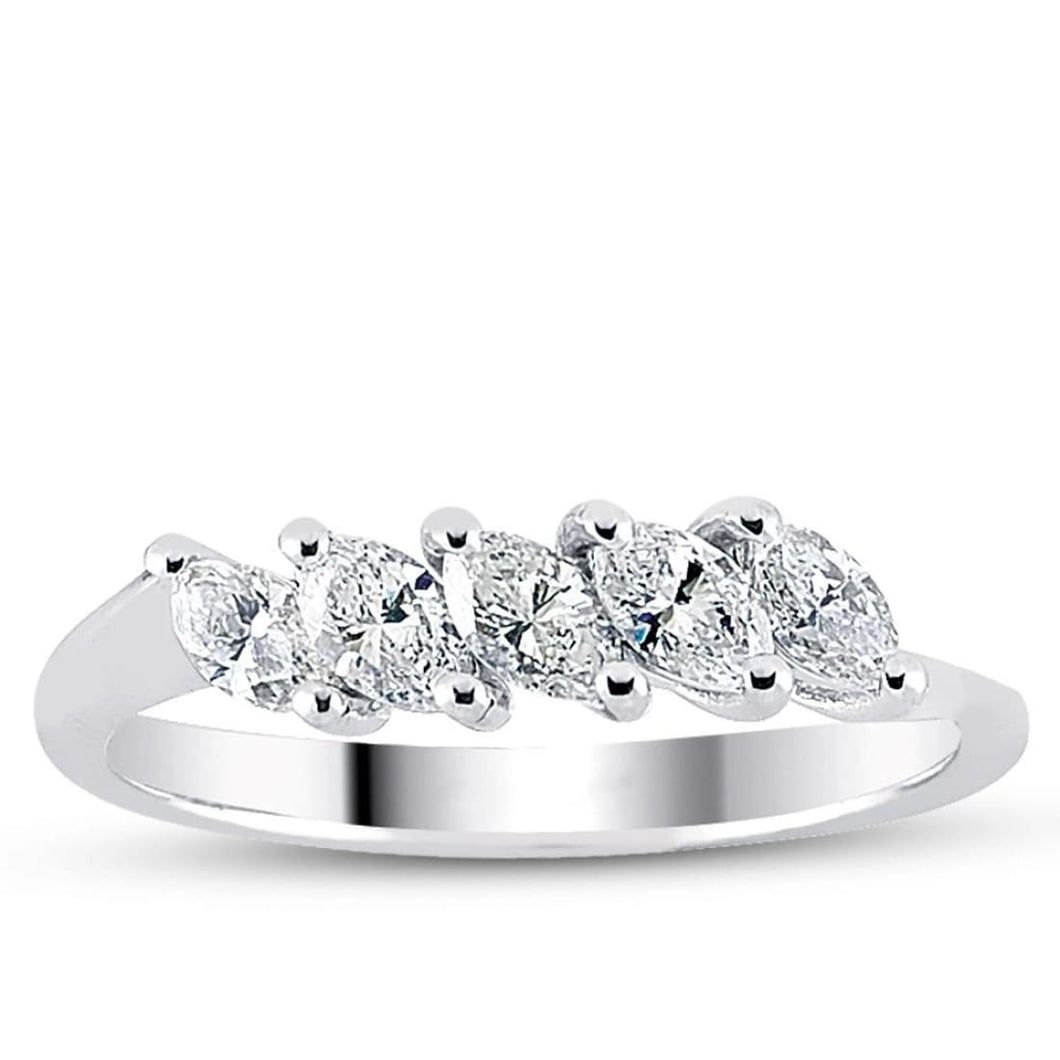 5 Stone Diamond Marquise Ring - Jewelry