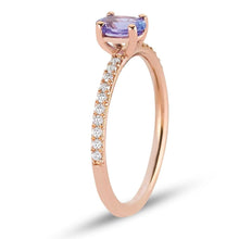 Load image into Gallery viewer, Amethyst Diamond Ring - Jewelry
