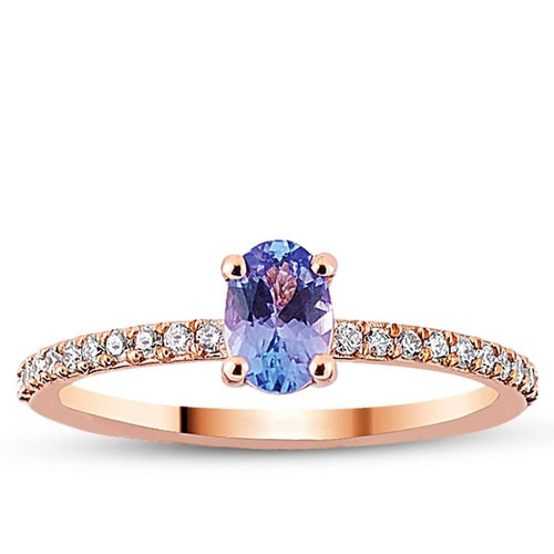 Amethyst Diamond Ring - Jewelry