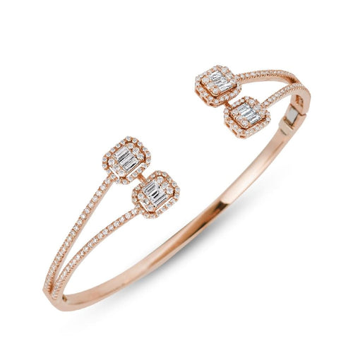 Rose Gold Diamond Bangle - Empire Fine Jewellers