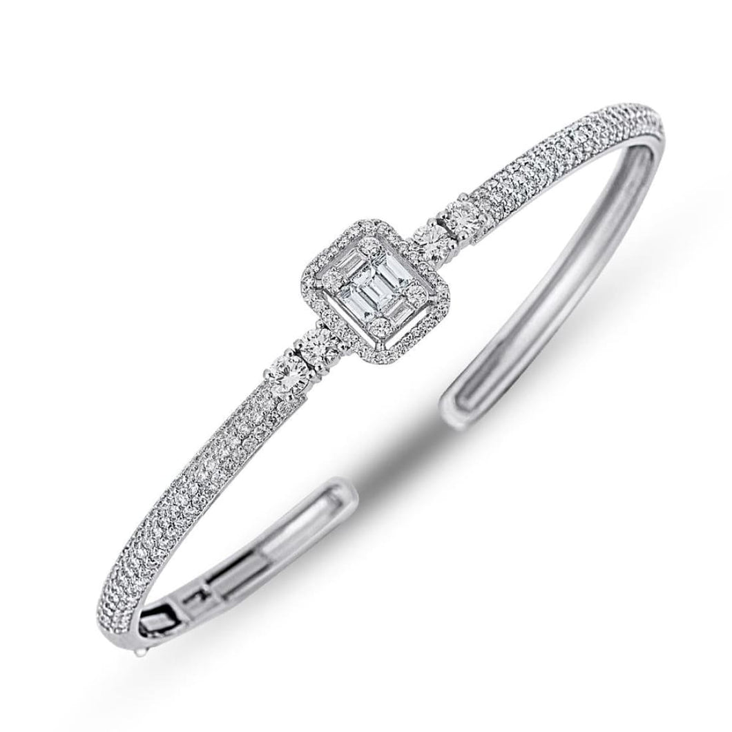 Baguette Diamond Bangle - Jewelry