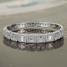 Load image into Gallery viewer, Round and Baguette Diamonds Bangle - Empire Fine Jewellers
