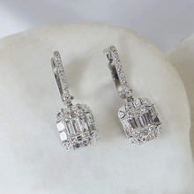 Load image into Gallery viewer, Diamond Baguette Dangling Earring
