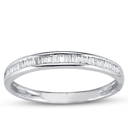 Baguette Diamond Half Eternity Band - Jewelry