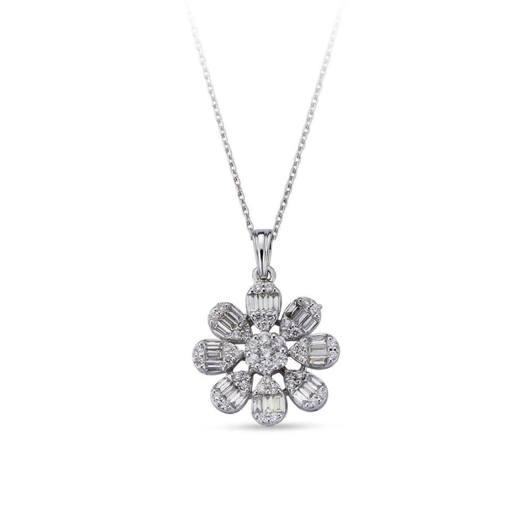 Baguette Diamond Necklace - Jewelry