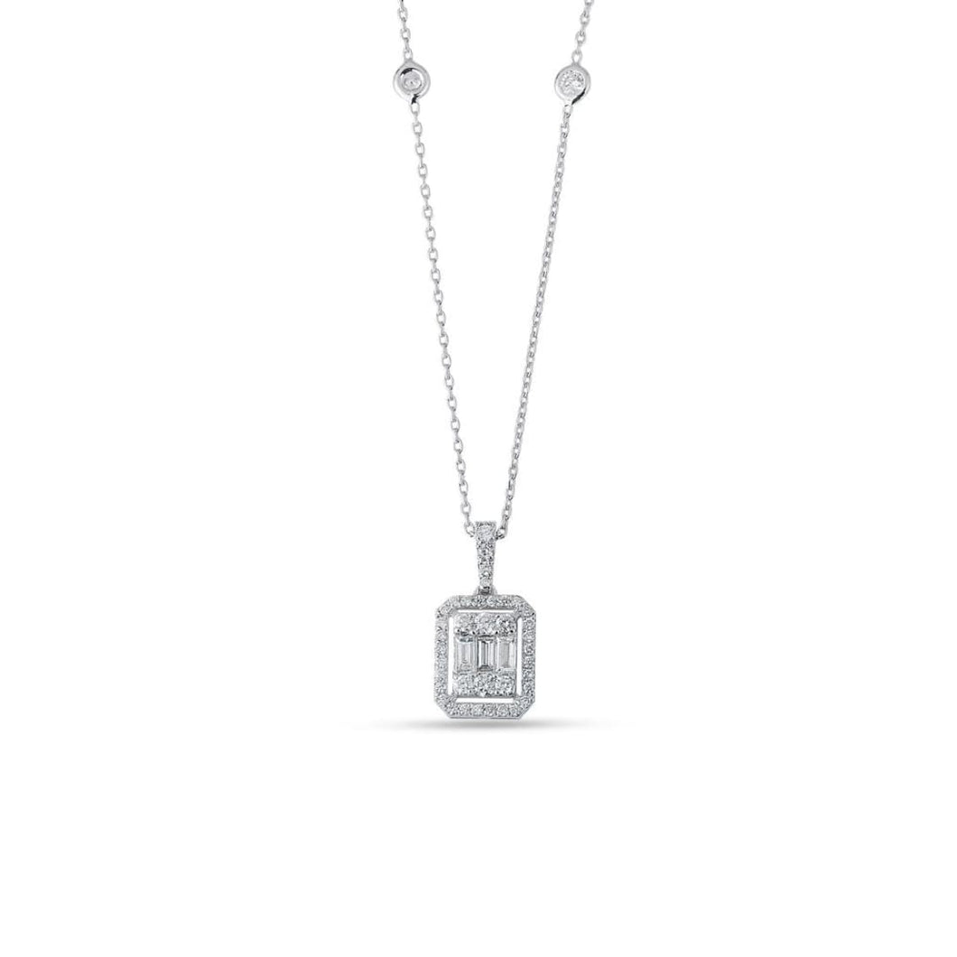Baguette Diamond Necklace - Jewelry