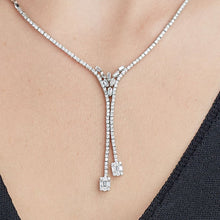 Load image into Gallery viewer, Baguette Diamond Necklace - Jewelry
