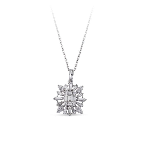 Baguette Diamond Necklace - Jewelry