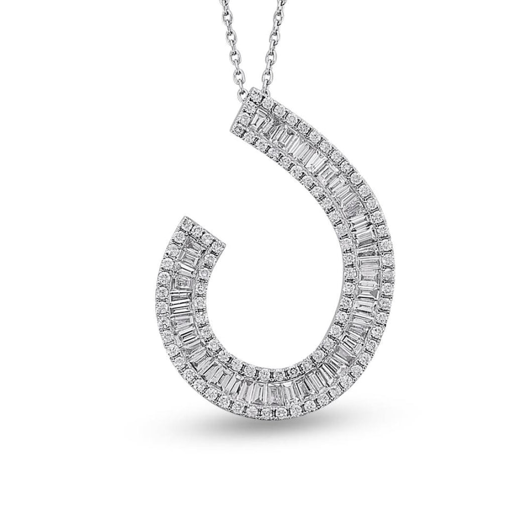 Diamond Baguette Necklace - Jewelry