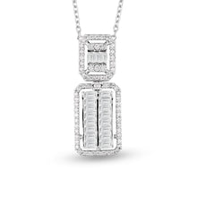 Load image into Gallery viewer, Baguette Diamond Necklace - Jewelry
