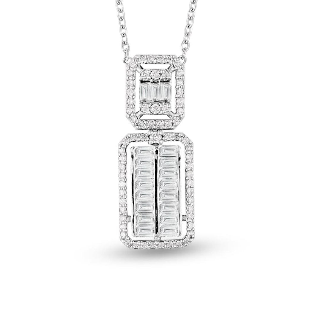 Baguette Diamond Necklace - Jewelry
