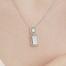 Load image into Gallery viewer, Baguette Diamond Necklace - Jewelry
