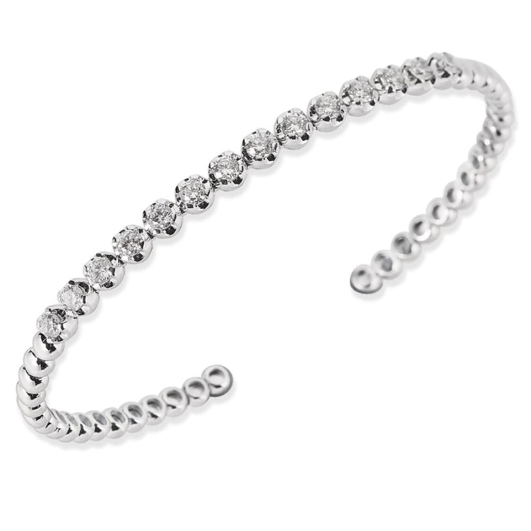 Bezel Diamond Bangle - Jewelry
