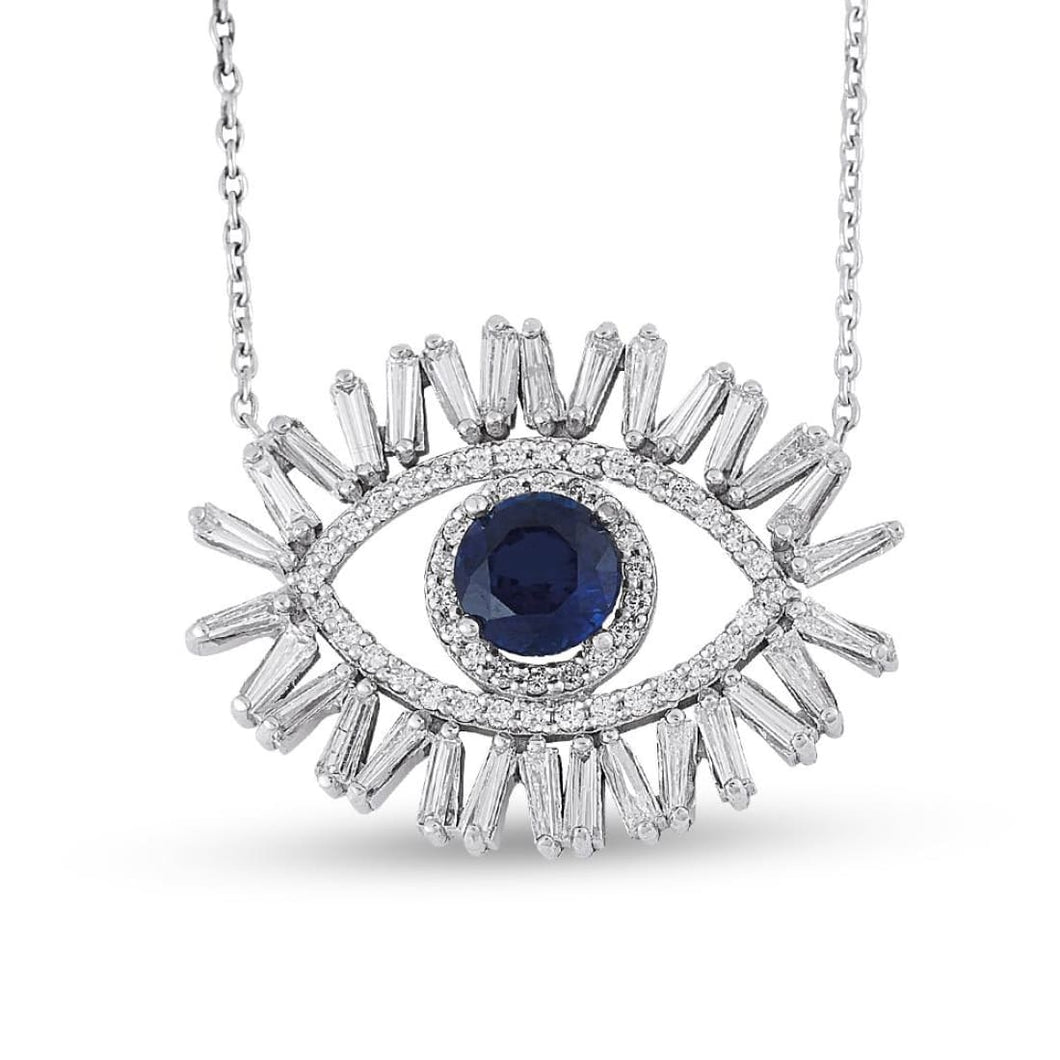 Blue Eye Diamond Necklace - Jewelry