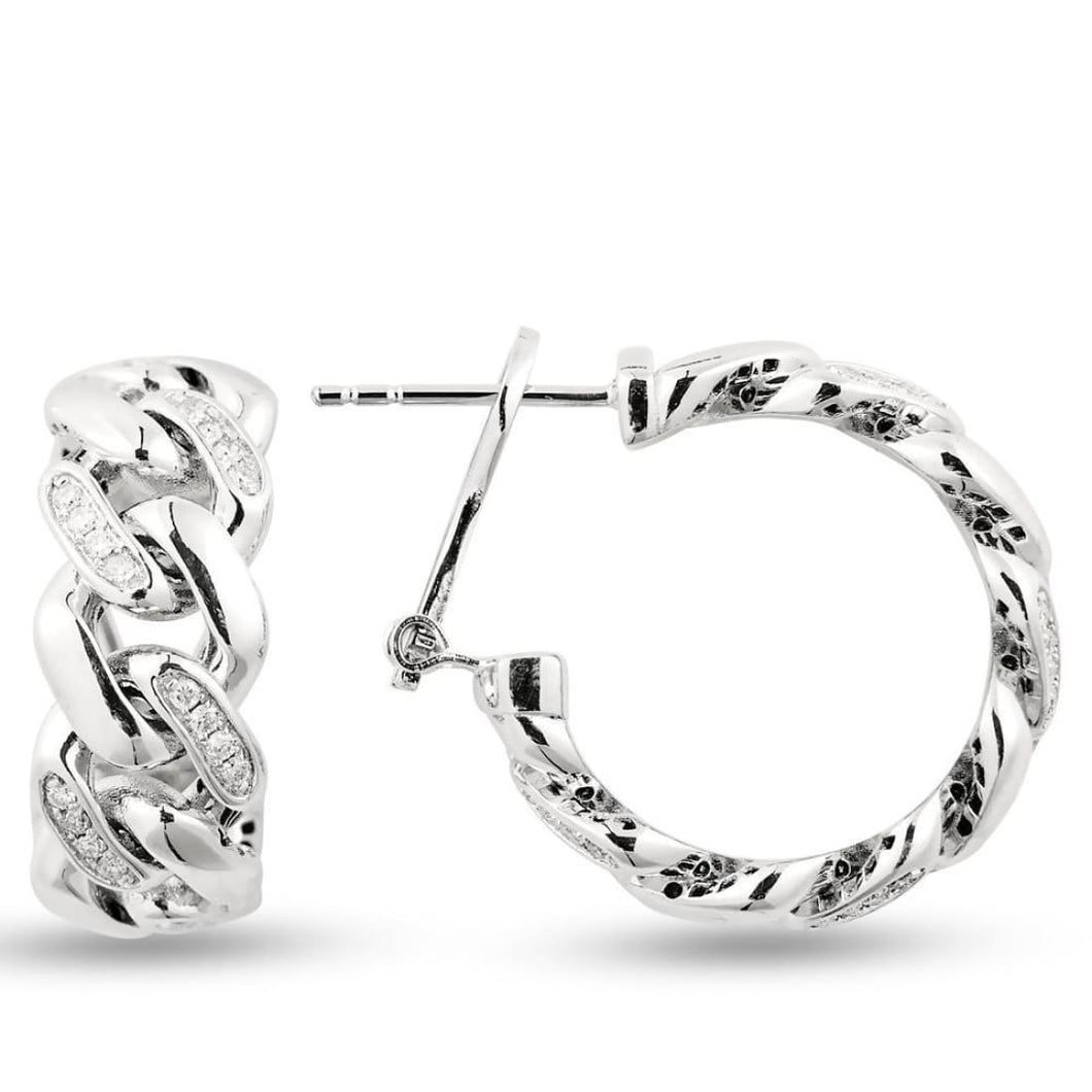 Cuban Link Diamond Earring - Empire Fine Jewellers