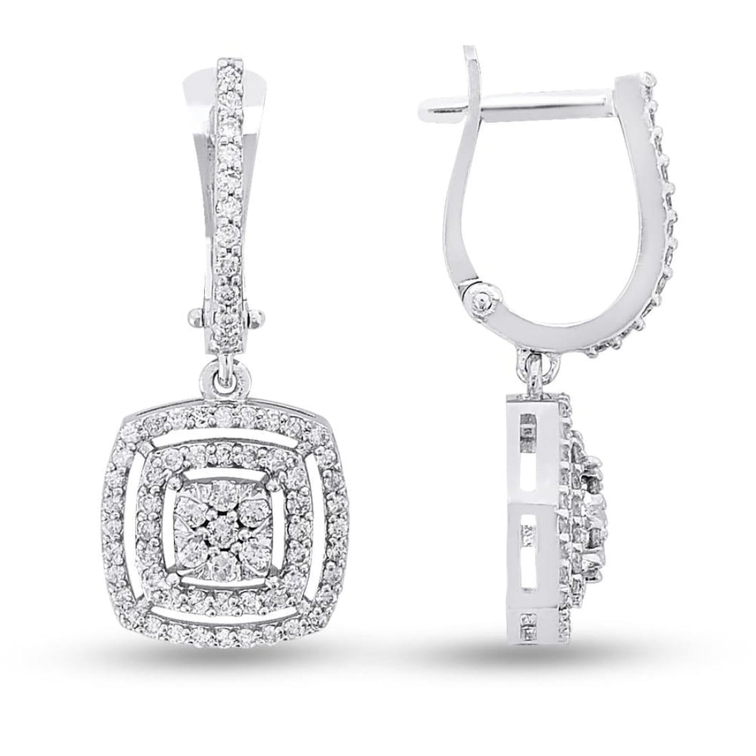 Cushion Shape Diamond Earring - Jewelry