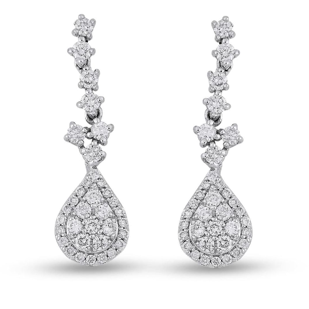 Diamond Drop Pave Earring - Jewelry